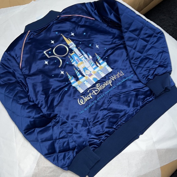 UNISEX Disney Parks Mickey Mouse 50th Anniversary Collection Bomber Jacket - Picture 11 of 14